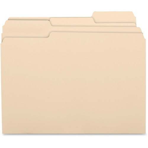 Business Source 1/3 Tab Cut Letter Recycled Top Tab File Folder (BSN17525)