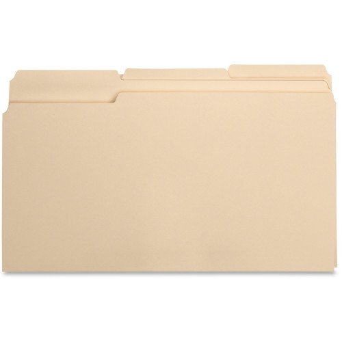 Business Source 1/3 Tab Cut Legal Recycled Top Tab File Folder (BSN17526)