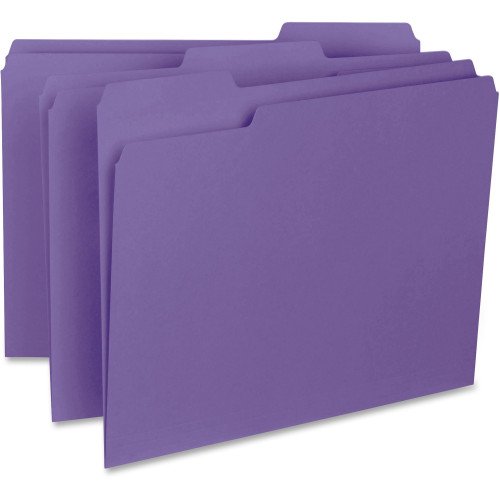Business Source 1/3 Tab Cut Letter Recycled Top Tab File Folder (BSN99717)