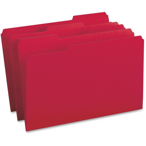Business Source 1/3 Tab Cut Legal Recycled Top Tab File Folder (BSN99720)