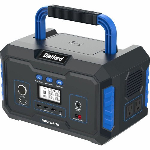 DieHard 1000-Watt Lithium-ion Portable Power Station/Solar Generator (DH2000301)