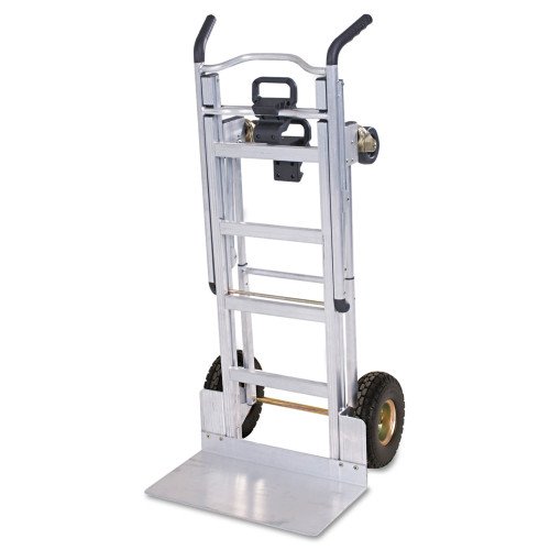 COSCO 3-in-1 Convertible Hand Truck, 800 lb to 1,000 lb Capacity, 21.06 x 21.85 x 48.03, Aluminum (12312ABL1E)