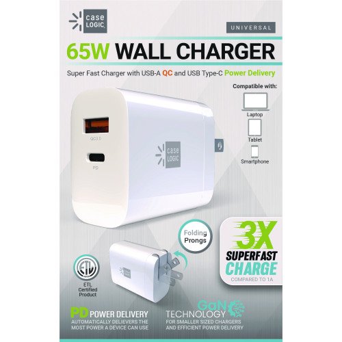 15008088-500x500-0.jpg ByTech Wall Charger, 60 W, White (CLPDW6105WT) - Image 1