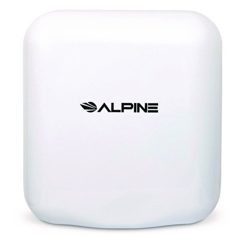 Alpine Hemlock Commercial Automatic 120V Hand Dryer, 6.68 x 11.41 x 12.31, Stainless Steel, White (ALP40010WHI)