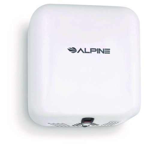 Alpine Hemlock Commercial 220V Automatic Hand Dryer, 6.68 x 11.41 x 12.31, Stainless Steel, White (ALP40020WHI)