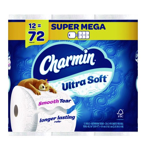 Charmin® Ultra Soft Standard Toilet Paper, 2-Ply, 336 Sheets, 12 Rolls (08471)