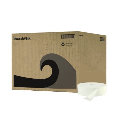 Boardwalk® JRT Toilet Paper, Jumbo, Septic Safe, 2-Ply, 6 Rolls/Carton (BWK6102B)