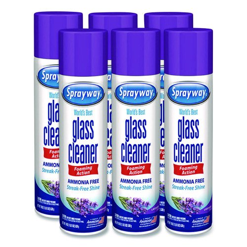 Sprayway Glass Cleaner, Lavender, 19 oz Aerosol Spray, 6/Carton (SW5029)