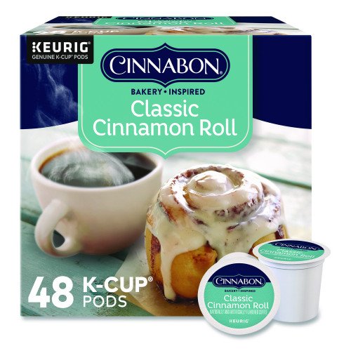 Cinnabon Classic Cinnamon Roll Coffee K-Cups, 0.33 oz, 48/Box (24297522)