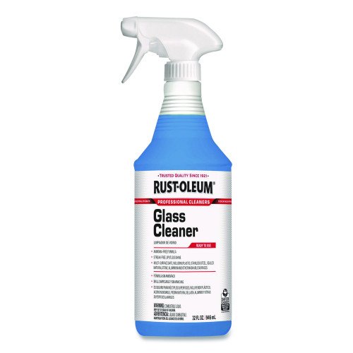 Rust-Oleum Professional Cleaners Glass Cleaner, 32 oz Spray Bottle, 6/Carton (352245)