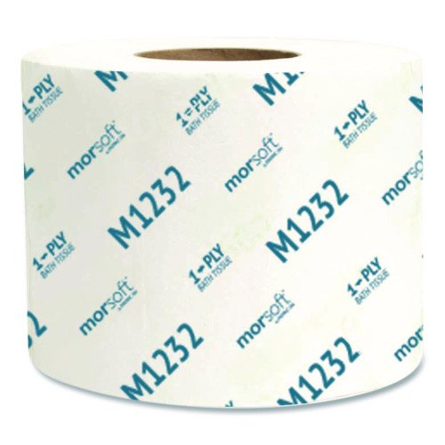 Morsoft Controlled Bath Tissue, Septic Safe, 1-Ply, White, 1,200 Sheets/Roll, 48 Rolls/Carton