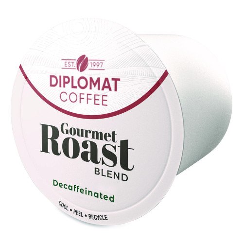 Diplomat Coffee Gourmet Decaffeinated DC-Cup, 10 g, 48/Carton (CDCCUPGR4810)