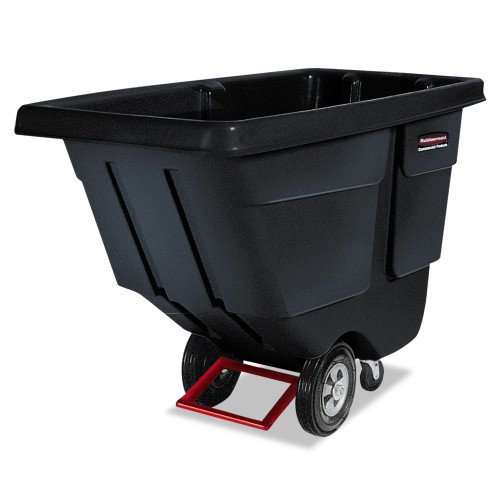 Rubbermaid Commercial Rotomolded Tilt Truck, 202 gal, 850 lb Capacity, Plastic, Black (1314BLA)
