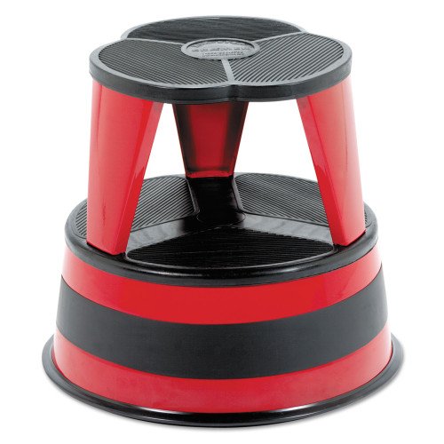 193910-500x500-0.jpg Cramer Kik-Step Steel Step Stool, 2-Step, 350 lb Capacity, 16" Diameter x 14.25"h, Red (100143) - Image 1