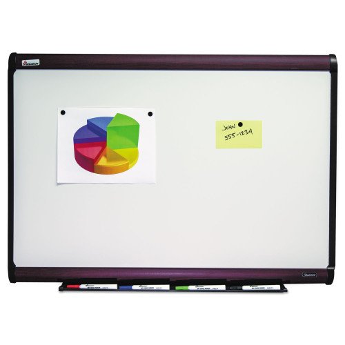 AbilityOne 7110016305167, SKILCRAFT Magnetic Porcelain Dry Erase Board, 48 x 36, White Surface, Brown Mahogany Frame