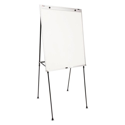 AbilityOne 7520016421219, SKILCRAFT Four-Leg Steel Presentation Easel, 29 x 40, White Surface, Silver/Black Aluminum Frame