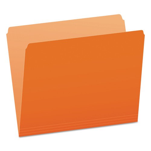 314352-500x500-0.jpg Pendaflex Colored File Folders, Straight Tabs, Letter Size, Orange/Light Orange, 100/Box (152ORA) - Image 1