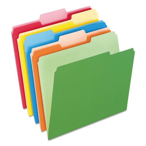 Pendaflex Colored File Folders, 1/3-Cut Tabs: Assorted, Letter Size, Assorted Colors, 100/Box (15213ASST)