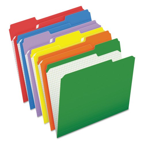 Pendaflex Double-Ply Reinforced Top Tab Colored File Folders, 1/3-Cut Tabs: Assorted, Letter, 0.75" Expansion, Assorted Colors, 100/Box (R15213ASST)