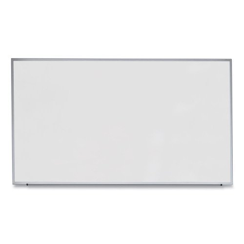 Universal Deluxe Melamine Dry Erase Board, 72 x 48, Melamine White Surface, Silver Anodized Aluminum Frame (UNV43626)