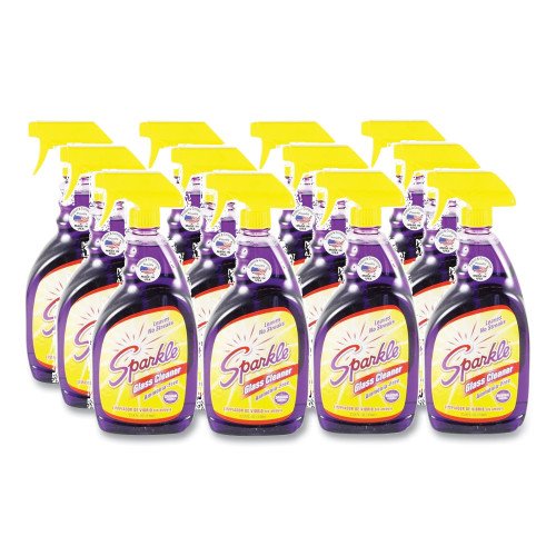 Sparkle Glass Cleaner, 33.8 oz Spray Bottle, 12/Carton (20345CT)