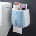 Modern Bathroom Wall Mounted Shelf Storage Box Toilet Paper Dispenser - Image 6